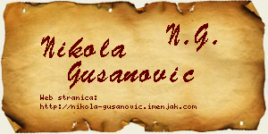 Nikola Gušanović vizit kartica